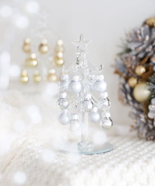 LAKOLE オーナメントガラスツリー(S)[SILVER] クリスマス ホワイト FREE ラコレ 590241 and ST アンドエスティ（旧ドットエスティ）