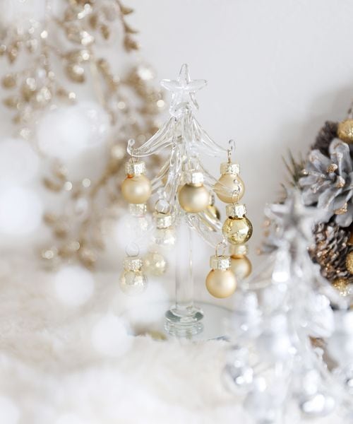 LAKOLE オーナメントガラスツリー(S)[GOLD] クリスマス ホワイト FREE ラコレ 590242 and ST アンドエスティ（旧ドットエスティ）