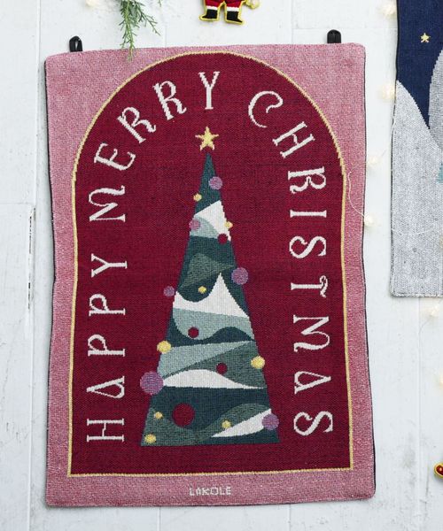 LAKOLE ジャガードタペストリー[ツリー] クリスマス ホワイト FREE ラコレ 590782 and ST アンドエスティ（旧ドットエスティ）