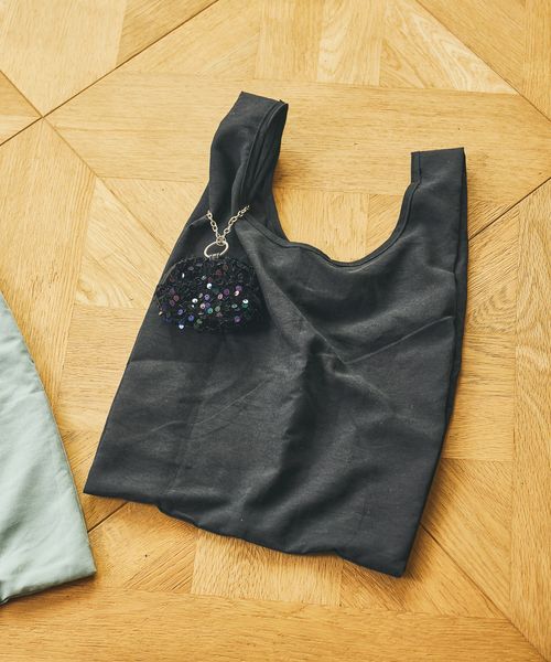 LAKOLE キラキラポーチ付きエコバッグ キャリーグッズ シルバー FREE ラコレ 591123 and ST アンドエスティ(旧ドットエスティ) LAKOLE キラキラポーチ付きエコバッグ キャリーグッズ シルバー FREE ラコレ 591123 and ST アンドエスティ(旧ドットエスティ)