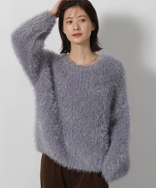 LAKOLE シャギーニットプルオーバー グレー FREE ウィメンズインナー ラコレ 591249 and ST アンドエスティ（旧ドットエスティ）