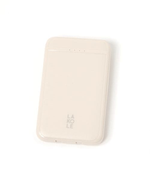 LAKOLE ケーブルモバイルバッテリー ガジェット ベージュ FREE ラコレ 591531 and ST アンドエスティ（旧ドットエスティ）
