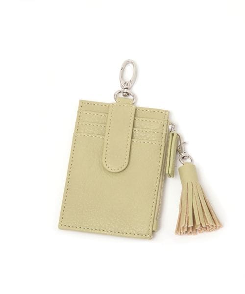 LAKOLE タッセルカードケース グリーン FREE ウィメンズグッズ ラコレ 594156 and ST アンドエスティ（旧ドットエスティ）