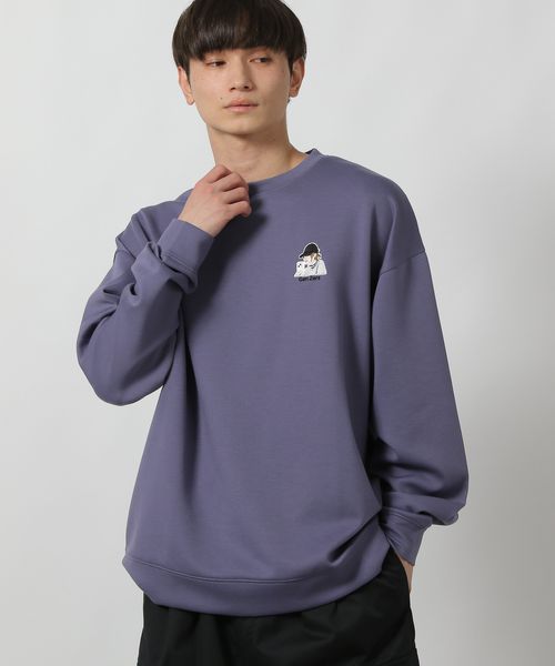 LAKOLE ボーイガール刺繍プルオーバー パープル M メンズインナー ラコレ 594274 and ST アンドエスティ（旧ドットエスティ）