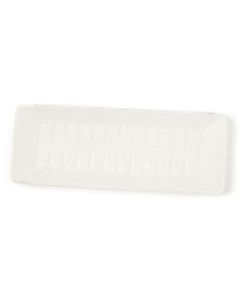 LAKOLE さんま皿[なみなみ角] 和食器 ライトグレー FREE ラコレ 595733 and ST アンドエスティ（旧ドットエスティ）