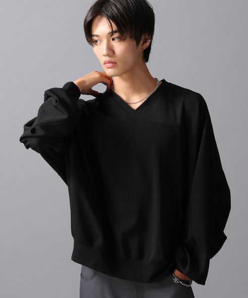 LAKOLE ドルマンVネックプルオーバー シルバー M メンズインナー ラコレ 598615 and ST アンドエスティ（旧ドットエスティ）