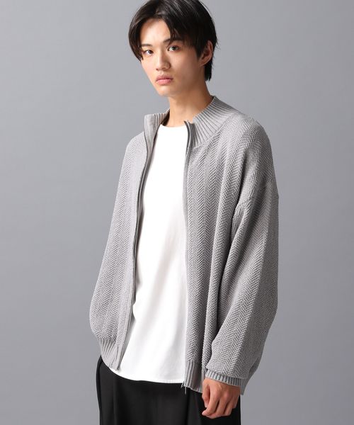 LAKOLE ドライバーズニットカーデ グレー M メンズインナー ラコレ 598618 and ST アンドエスティ（旧ドットエスティ）