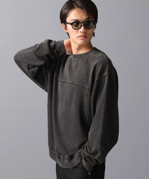 LAKOLE ウォッシュドプルオーバー チャコールグレー M メンズインナー ラコレ 598731 and ST アンドエスティ（旧ドットエスティ）