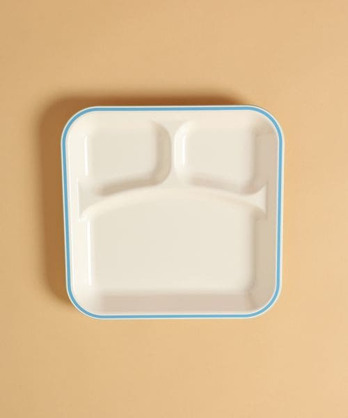 LAKOLE 【らこれキッズ】ライン仕切り角プレート ベビー＆キッズ ライトブルー FREE ラコレ 599175 and ST アンドエスティ（旧ドットエスティ）
