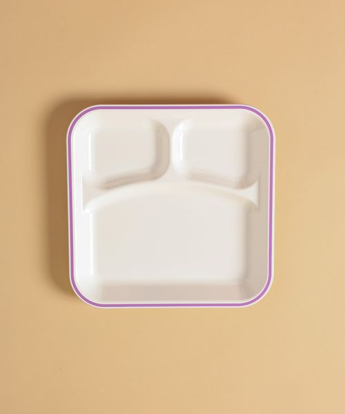 LAKOLE 【らこれキッズ】ライン仕切り角プレート ベビー＆キッズ パープル FREE ラコレ 599175 and ST アンドエスティ（旧ドットエスティ）