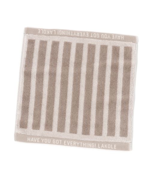 LAKOLE 今治産ハンドタオル[ボーダー] バス・トイレ用品 グレー FREE ラコレ 936663 and ST アンドエスティ（旧ドットエスティ）