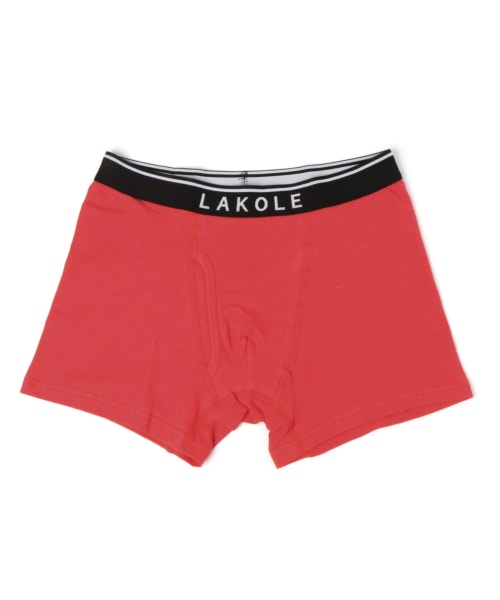 LAKOLE プレーンロゴボクサーパンツ レッド M メンズグッズ ラコレ 936962 and ST アンドエスティ(旧ドットエスティ) LAKOLE プレーンロゴボクサーパンツ レッド M メンズグッズ ラコレ 936962 and ST アンドエスティ(旧ドットエスティ)