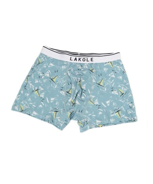 LAKOLE ヨット柄プリントボクサーパンツ グリーン S メンズグッズ ラコレ 971024 and ST アンドエスティ(旧ドットエスティ) LAKOLE ヨット柄プリントボクサーパンツ グリーン S メンズグッズ ラコレ 971024 and ST アンドエスティ(旧ドットエスティ)
