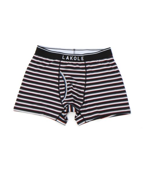 LAKOLE マルチボーダーボクサーパンツ シルバー S メンズグッズ ラコレ 971027 and ST アンドエスティ(旧ドットエスティ) LAKOLE マルチボーダーボクサーパンツ シルバー S メンズグッズ ラコレ 971027 and ST アンドエスティ(旧ドットエスティ)