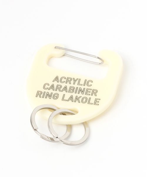 LAKOLE アクリルカラビナキーリング コミニュケーション ベージュ FREE ラコレ 971570 and ST アンドエスティ(旧ドットエスティ) LAKOLE アクリルカラビナキーリング コミニュケーション ベージュ FREE ラコレ 971570 and ST アンドエスティ(旧ドットエスティ)