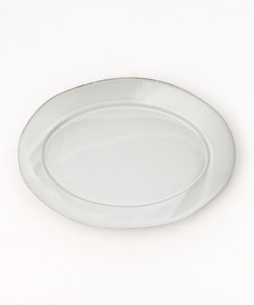 LAKOLE 黒土ラフオーバルプレート[一部店舗限定アイテム] 洋食器 ライトグレー FREE ラコレ 991274 and ST アンドエスティ（旧ドットエスティ）