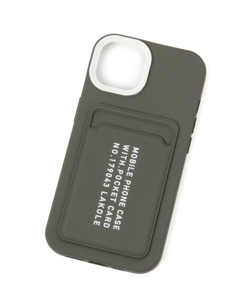 LAKOLE カードポケット付きiPhoneケース[一部店舗限定アイテム] ガジェット チャコールグレー S ラコレ 991463 and ST アンドエスティ（旧ドットエスティ）