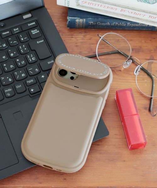 LAKOLE ミラーカバー付きiPhoneケース[一部店舗限定アイテム] ガジェット ライトベージュ M ラコレ 991465 and ST アンドエスティ（旧ドットエスティ）