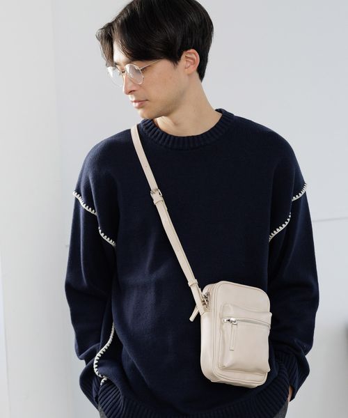 LAKOLE ジップショルダーバッグ グレー FREE メンズグッズ ラコレ 991664 and ST アンドエスティ(旧ドットエスティ) LAKOLE ジップショルダーバッグ グレー FREE メンズグッズ ラコレ 991664 and ST アンドエスティ(旧ドットエスティ)