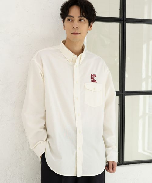 LAKOLE ワンポイント刺繍長袖シャツ ライトグレー L メンズインナー ラコレ 992195 and ST アンドエスティ(旧ドットエスティ) LAKOLE ワンポイント刺繍長袖シャツ ライトグレー L メンズインナー ラコレ 992195 and ST アンドエスティ(旧ドットエスティ)