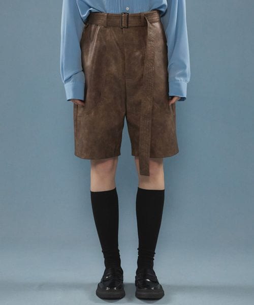 LEAD PROJECT 【BLAYMORE】 Synthetic Leather Short Pants ブラウン S LEAD PROJECT リードプロジェクト 133632 and ST アンドエスティ(旧ドットエスティ) LEAD PROJECT 【BLAYMORE】 Synthetic Leather Short Pants ブラウン S LEAD PROJECT リードプロジェクト 133632 and ST アンドエスティ(旧ドットエスティ)
