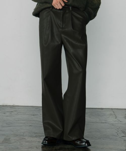 LEAD PROJECT 【LURAKU】Leather Wide Pants ブラウン L LEAD PROJECT リードプロジェクト 152706 and ST アンドエスティ(旧ドットエスティ) LEAD PROJECT 【LURAKU】Leather Wide Pants ブラウン L LEAD PROJECT リードプロジェクト 152706 and ST アンドエスティ(旧ドットエスティ)