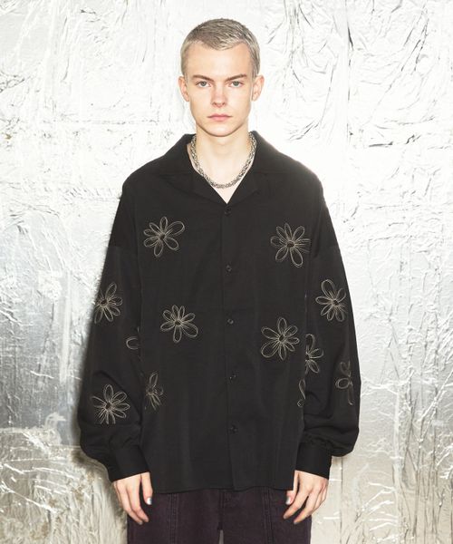 LEAD PROJECT 【ajouter flow】flower embroidery log sleeve shirt ブラック L LEAD PROJECT リードプロジェクト 156539 and ST アンドエスティ(旧ドットエスティ) LEAD PROJECT 【ajouter flow】flower embroidery log sleeve shirt ブラック L LEAD PROJECT リードプロジェクト 156539 and ST アンドエスティ(旧ドットエスティ)