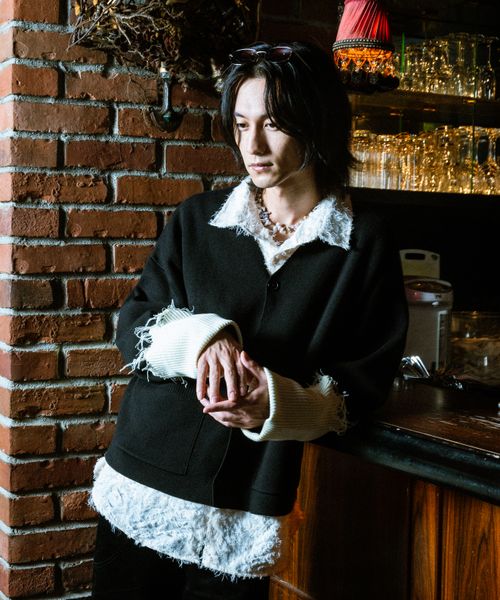LEAD PROJECT 【TASTE by Knit】Color sleeve line cardigan ブラック S LEAD PROJECT リードプロジェクト 234008 and ST アンドエスティ(旧ドットエスティ) LEAD PROJECT 【TASTE by Knit】Color sleeve line cardigan ブラック S LEAD PROJECT リードプロジェクト 234008 and ST アンドエスティ(旧ドットエスティ)