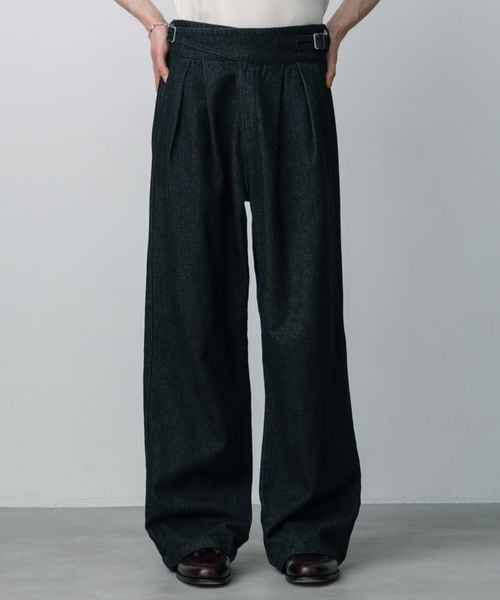 LEAD PROJECT 【LURAKU】Two Tuck Wide Straight Gurkha Denim ブラック M LEAD PROJECT リードプロジェクト 324668 and ST アンドエスティ(旧ドットエスティ) LEAD PROJECT 【LURAKU】Two Tuck Wide Straight Gurkha Denim ブラック M LEAD PROJECT リードプロジェクト 324668 and ST アンドエスティ(旧ドットエスティ)