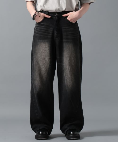 LEAD PROJECT 【ajouter flow】slash wide denim pants ブラック L LEAD PROJECT リードプロジェクト 325943 and ST アンドエスティ(旧ドットエスティ) LEAD PROJECT 【ajouter flow】slash wide denim pants ブラック L LEAD PROJECT リードプロジェクト 325943 and ST アンドエスティ(旧ドットエスティ)
