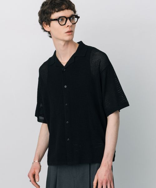 LEAD PROJECT 【LURAKU】 sheer open-collar shirt ブラック L LEAD PROJECT リードプロジェクト 576439 and ST アンドエスティ(旧ドットエスティ) LEAD PROJECT 【LURAKU】 sheer open-collar shirt ブラック L LEAD PROJECT リードプロジェクト 576439 and ST アンドエスティ(旧ドットエスティ)