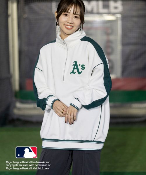 LEPSIM MLB ハーフジップ配色プルオーバー オフホワイト FREE ウィメンズインナー レプシィム 100690 and ST アンドエスティ(旧ドットエスティ) LEPSIM MLB ハーフジップ配色プルオーバー オフホワイト FREE ウィメンズインナー レプシィム 100690 and ST アンドエスティ(旧ドットエスティ)