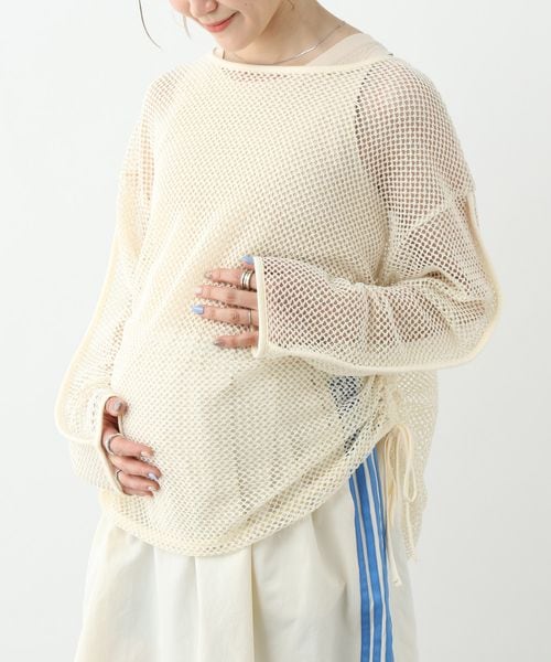 LEPSIM 【産前・産後対応】マタニティ/メッシュドロストプルオーバー ナチュラル FREE マタニティ レプシィム 109203 and ST アンドエスティ(旧ドットエスティ) LEPSIM 【産前・産後対応】マタニティ/メッシュドロストプルオーバー ナチュラル FREE マタニティ レプシィム 109203 and ST アンドエスティ(旧ドットエスティ)