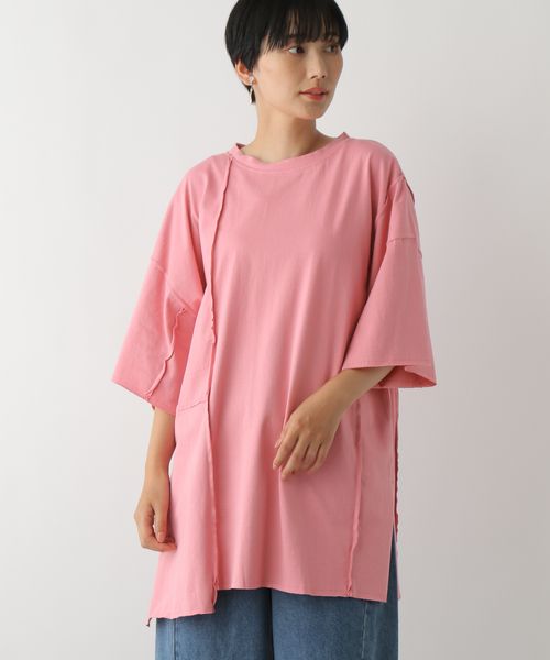 LEPSIM リメイクカットチュニック ピンク FREE ワンピース レプシィム 120621 and ST アンドエスティ(旧ドットエスティ) LEPSIM リメイクカットチュニック ピンク FREE ワンピース レプシィム 120621 and ST アンドエスティ(旧ドットエスティ)