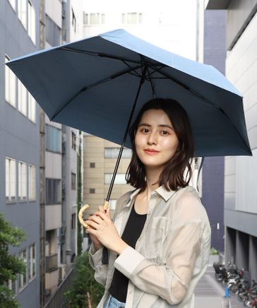 【晴雨兼用】バンブー無地折り畳み傘