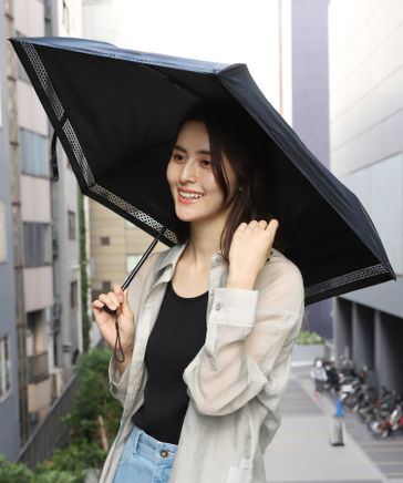 【晴雨兼用】クロスヒートカット折り畳み傘
