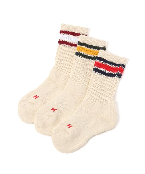 LEPSIM 【KIDS】【Healthknit/ヘルスニット】ラインソックス3P ホワイト スペシャルライン レプシィム 128523 and ST アンドエスティ(旧ドットエスティ) LEPSIM 【KIDS】【Healthknit/ヘルスニット】ラインソックス3P ホワイト スペシャルライン レプシィム 128523 and ST アンドエスティ(旧ドットエスティ)