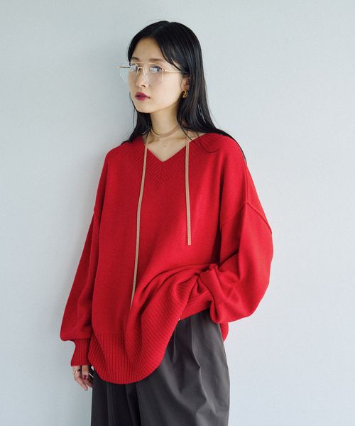LEPSIM 7ゲージVネックプルオーバー【カラー予約】 レッド FREE ウィメンズインナー レプシィム 133269 and ST アンドエスティ(旧ドットエスティ) LEPSIM 7ゲージVネックプルオーバー【カラー予約】 レッド FREE ウィメンズインナー レプシィム 133269 and ST アンドエスティ(旧ドットエスティ)