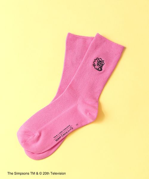 LEPSIM 【THE SIMPSONS/ザ・シンプソンズ】刺繍ソックス パープル スペシャルライン レプシィム 140543 and ST アンドエスティ(旧ドットエスティ) LEPSIM 【THE SIMPSONS/ザ・シンプソンズ】刺繍ソックス パープル スペシャルライン レプシィム 140543 and ST アンドエスティ(旧ドットエスティ)