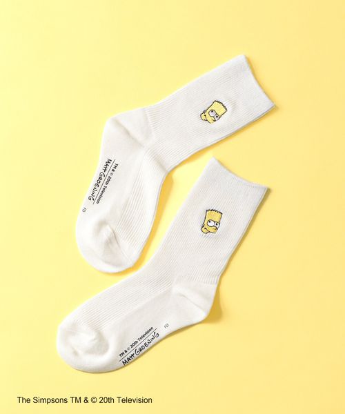 LEPSIM 【THE SIMPSONS/ザ・シンプソンズ】(KIDS)刺繍ソックス オフホワイト スペシャルライン レプシィム 143533 and ST アンドエスティ(旧ドットエスティ) LEPSIM 【THE SIMPSONS/ザ・シンプソンズ】(KIDS)刺繍ソックス オフホワイト スペシャルライン レプシィム 143533 and ST アンドエスティ(旧ドットエスティ)