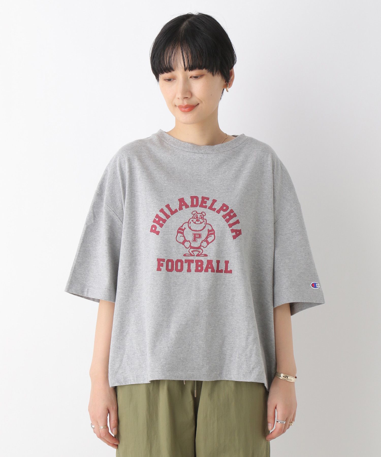 【WEB先行予約】【Champion/チャンピオン】プリントワイドTSS FREE SIZE