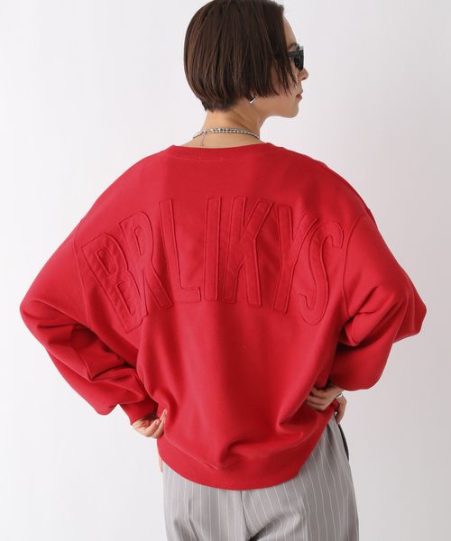 LEPSIM パッチワークロゴプルオーバー レッド FREE ウィメンズインナー レプシィム 252922 and ST アンドエスティ(旧ドットエスティ) LEPSIM パッチワークロゴプルオーバー レッド FREE ウィメンズインナー レプシィム 252922 and ST アンドエスティ(旧ドットエスティ)