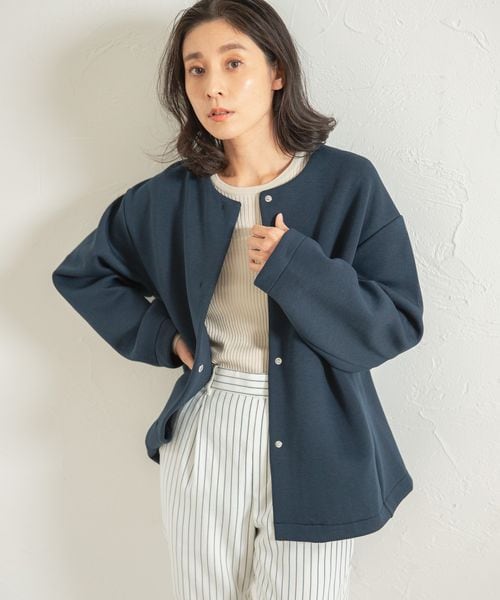 洗える クルーネックカットジャケット 公式 レプシィム Lepsim 通販