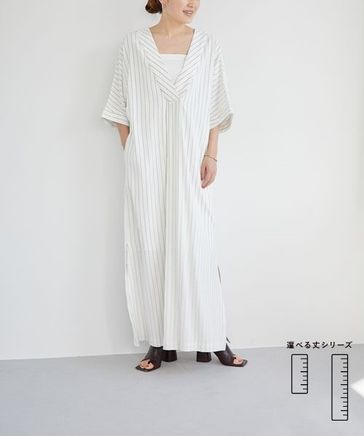 【FOR I SERIES】Vネックアサワンピース ＳＳ