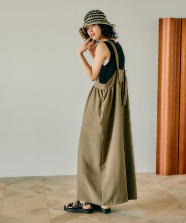 リネンライクドライシリーズ》スカーチョサロペット | [公式