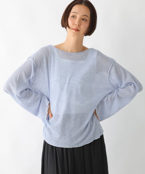 LEPSIM メランジシアーワッフルプルオーバー ブルー FREE ウィメンズインナー レプシィム 324967 and ST アンドエスティ(旧ドットエスティ) LEPSIM メランジシアーワッフルプルオーバー ブルー FREE ウィメンズインナー レプシィム 324967 and ST アンドエスティ(旧ドットエスティ)