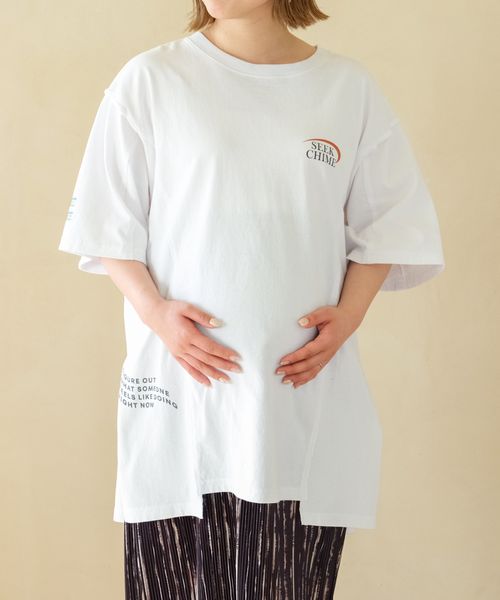 LEPSIM 【産前・産後対応】マタニティ/接ぎチュニックワンピース オフホワイト FREE マタニティ レプシィム 327406 and ST アンドエスティ(旧ドットエスティ) LEPSIM 【産前・産後対応】マタニティ/接ぎチュニックワンピース オフホワイト FREE マタニティ レプシィム 327406 and ST アンドエスティ(旧ドットエスティ)