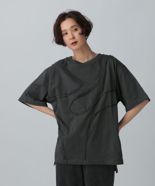 LEPSIM カーブデザインTシャツ チャコールグレー FREE ウィメンズインナー レプシィム 327853 and ST アンドエスティ(旧ドットエスティ) LEPSIM カーブデザインTシャツ チャコールグレー FREE ウィメンズインナー レプシィム 327853 and ST アンドエスティ(旧ドットエスティ)