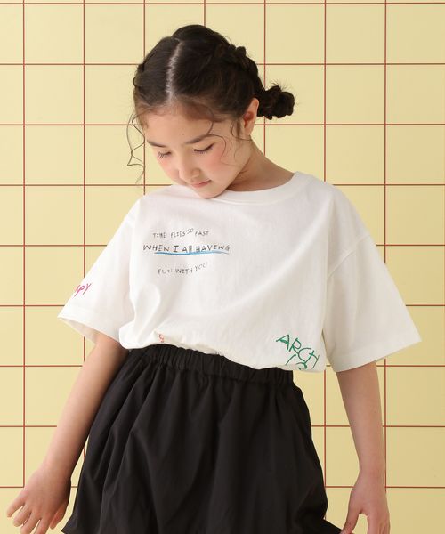 LEPSIM 【KIDS】カラフル手描きロゴT オフホワイト マタニティ レプシィム 451661 and ST アンドエスティ(旧ドットエスティ) LEPSIM 【KIDS】カラフル手描きロゴT オフホワイト マタニティ レプシィム 451661 and ST アンドエスティ(旧ドットエスティ)