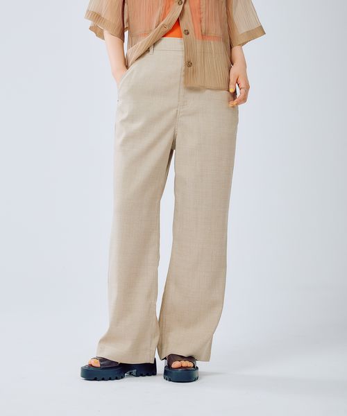 LEPSIM セミフレアパンツ ベージュ L ウィメンズボトムス レプシィム 453402 and ST アンドエスティ(旧ドットエスティ) LEPSIM セミフレアパンツ ベージュ L ウィメンズボトムス レプシィム 453402 and ST アンドエスティ(旧ドットエスティ)